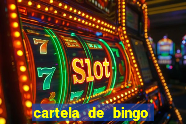 cartela de bingo pra imprimir